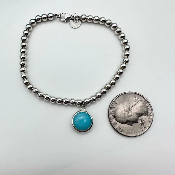 Tiffany & Co. Paloma Picasso sugar stack Amazonite bracelet in sterling silver - Picture 3 of 8